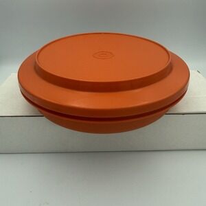 Vintage Tupperware 1337-16 1336-17 Orange Seal N Serve Bowl with Lid
